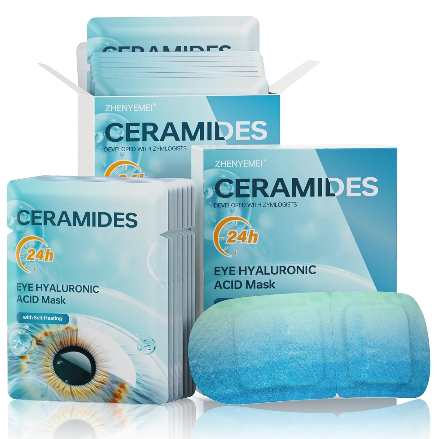 Self-Heating Eye Mask 18 Pack - Silk Cotton Warm Compress for Dry Eye Relief