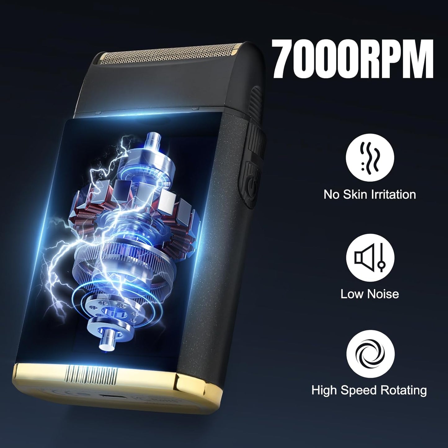 Powerful Foil Bald Shaver for Men - Cordless Electric Razor & Beard Trimmer with LED Display