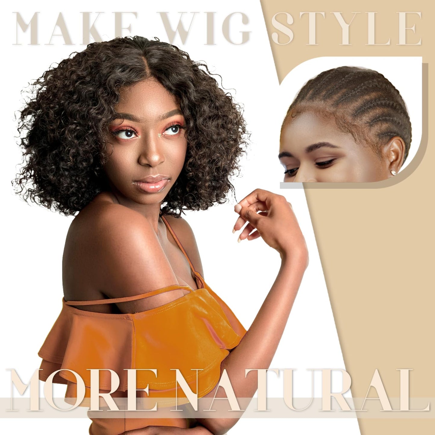 Z-CHARMMY Sheer HD Wig Caps for Lace Front Wig, 36 Pieces Non Slip Bald Stocking Caps for Women, Beige