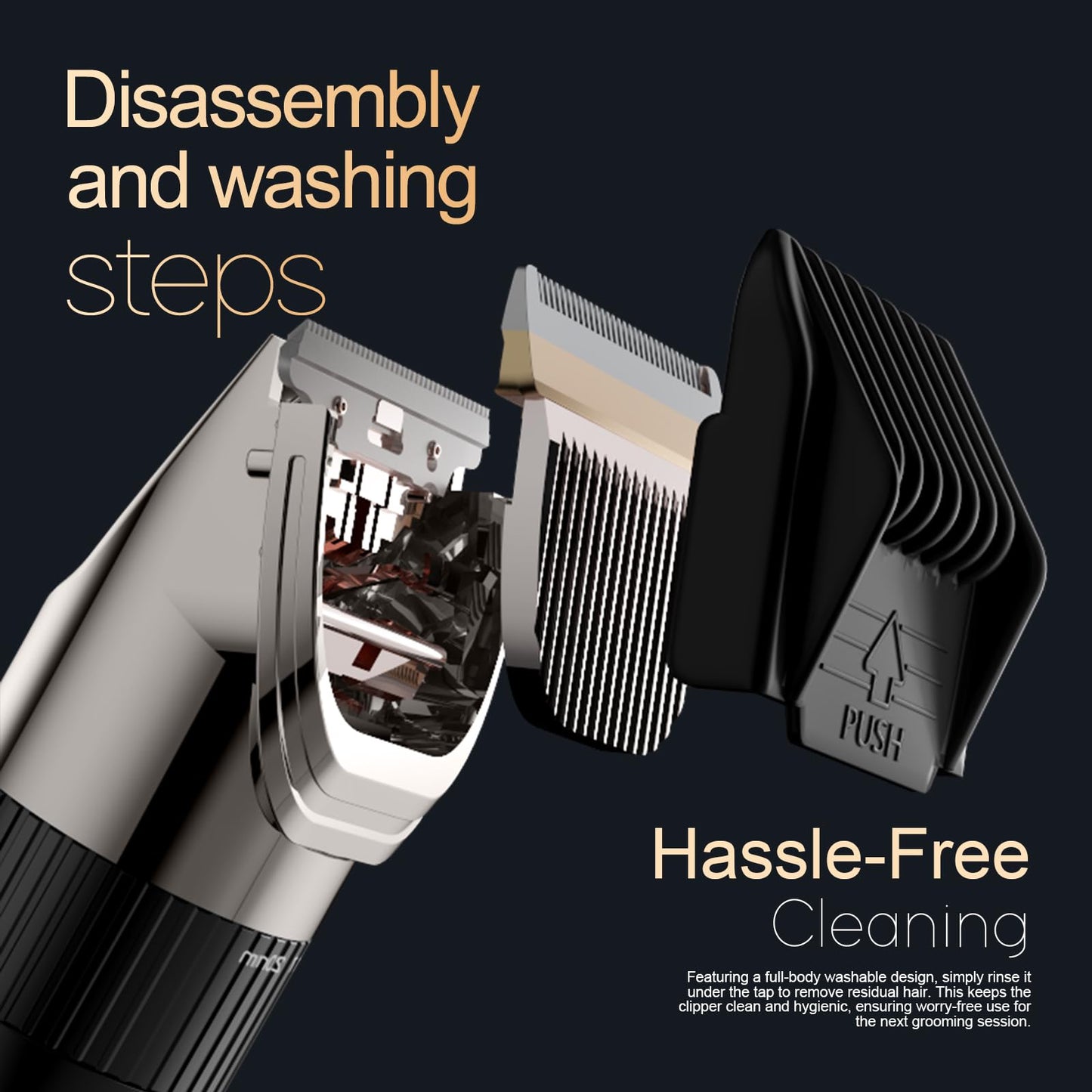 LVAINIT Hair Clippers for Men, Cordless LCD Rechargeable Hair Trimmer Beard Trimmer for Men, Men's Grooming Kit for Hair, Face, Beard, Professional Electric Barber Clippers