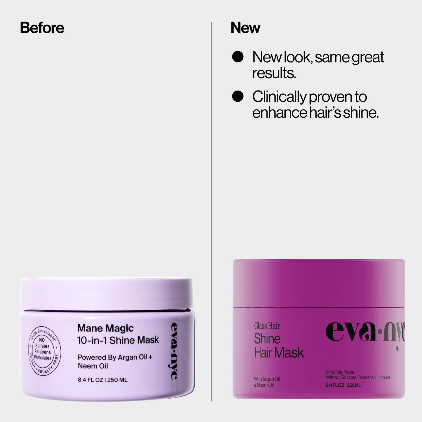 Eva NYC Glass Hair Shine Hair Mask, 8.4 fl oz