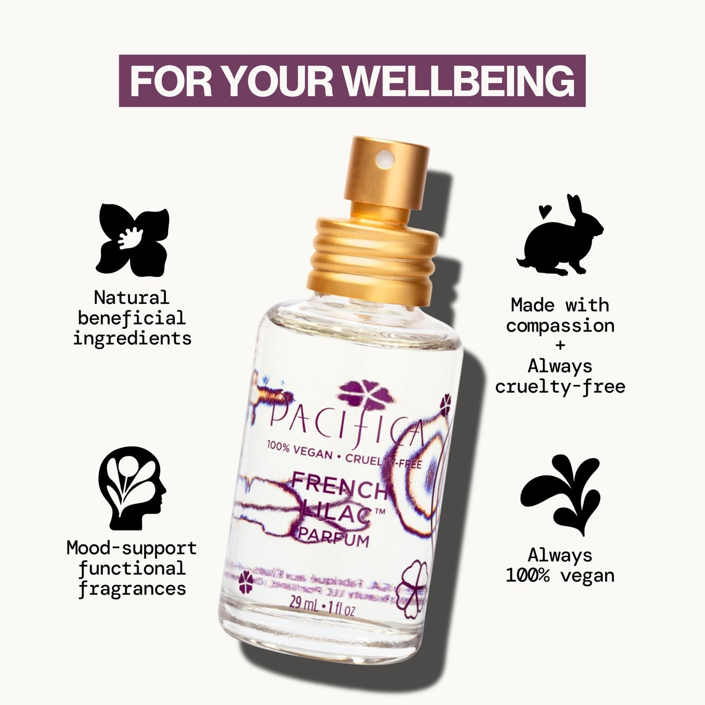 Pacifica French Lilac Perfume & Hair Mist and Body Spray Set – Fresh Spring Lilac Fragrance Duo with Magnolia, Ylang Ylang & Heliotrope Notes Vegan, Alcohol-Free Clean Beauty Fragrance for Her