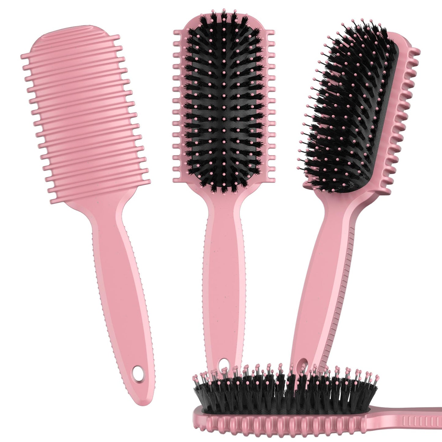 Curl Defining Brush, 1 PCS Curly Hair Brush, Curl Define Styling, for Combing and Shaping Men's and Women's Curls to Reduce Pulling (Pink)