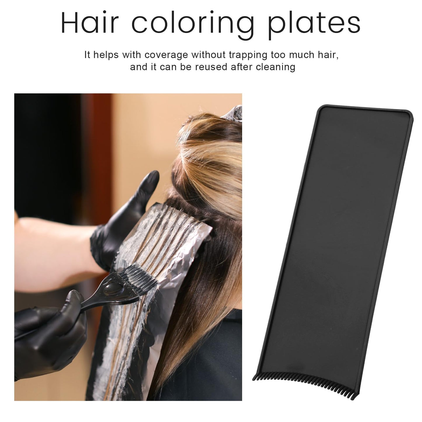 Balayage Board, 1 PCS Highlighting Board Hair Coloring Paddle Balayage Highlighting Board with Teeth, Hair Dye Tools Highlighting Paddle for Barber Salon Hairstylist Hair Dying Tools, Black