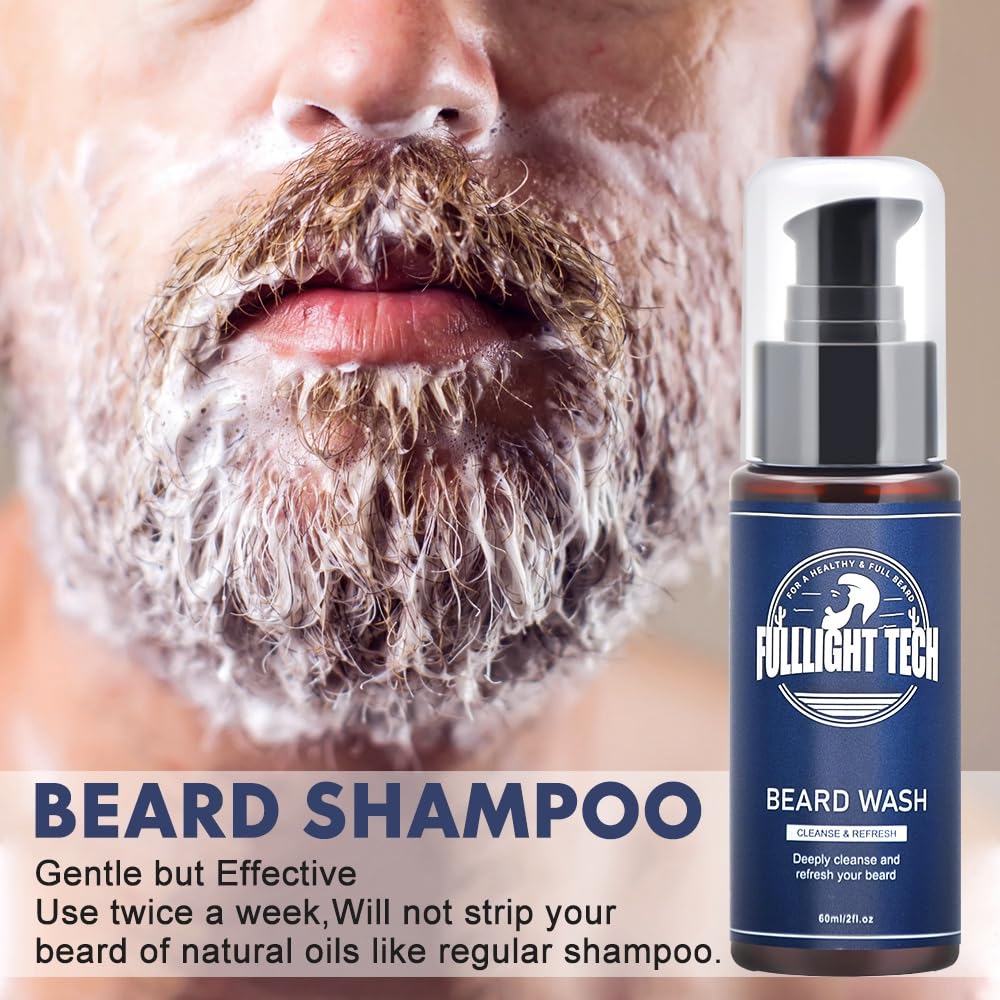 Beard Care Kit for Men - Nourishing Grooming Set with Vitamin Spray, Oil, Balm, Wash & Accessories - Perfect Gift for Dad, Husband, or Boyfriend