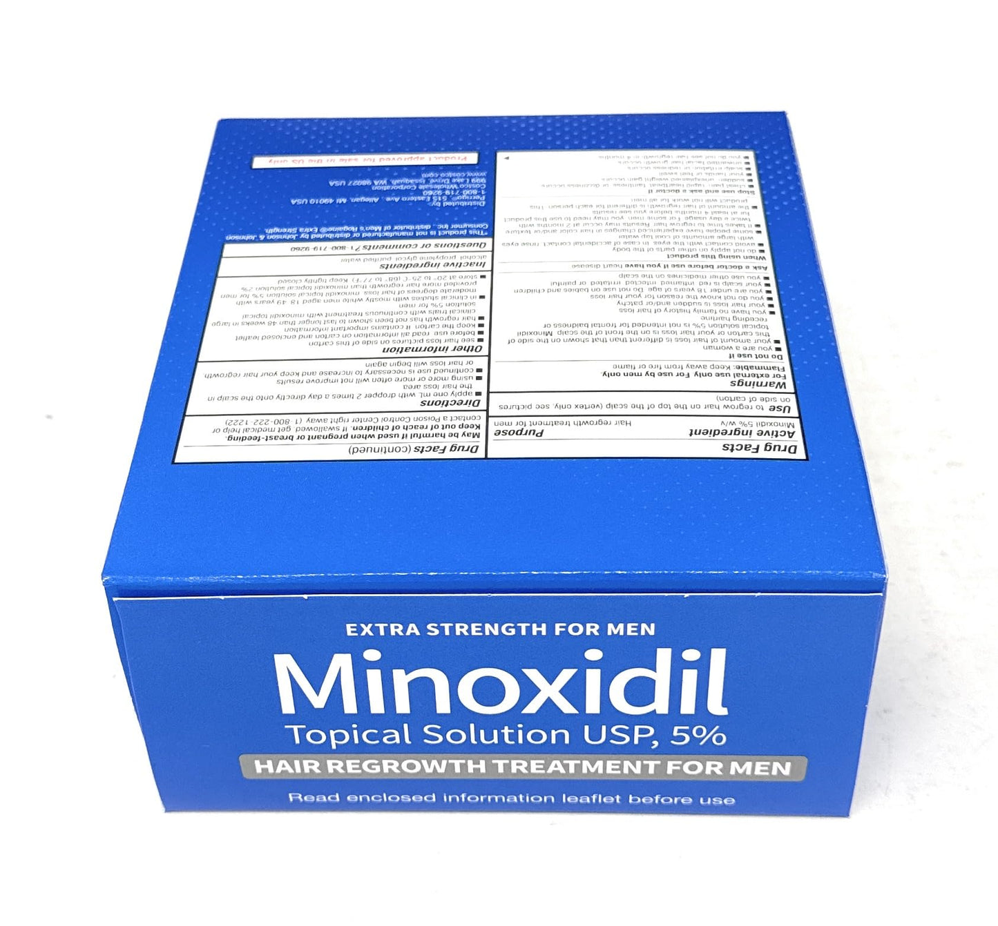 Minoxidil for Men 5% Extra Strength Hair Regrowth for Men fLsbok, 6 Month Supply by Kirkland Signature, 6 Pack (2 oz Bottle)