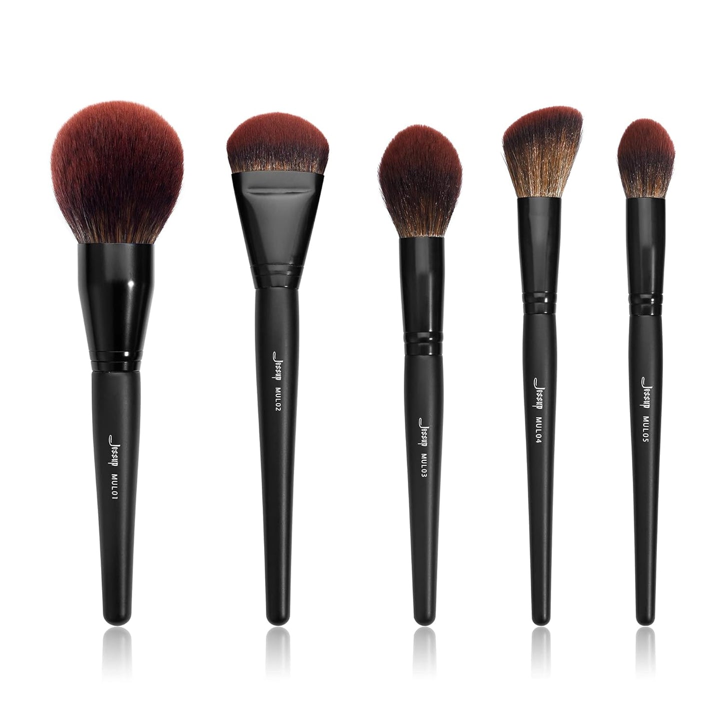 Vegan Makeup Brush Set - 16pcs Premium Synthetic Eye Brushes for Blending, Eyeliner & Concealer