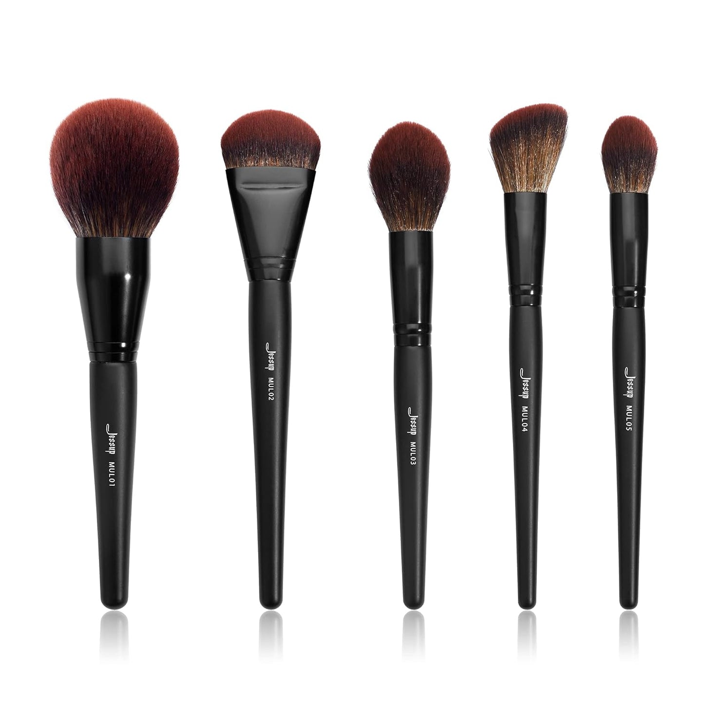 Vegan Makeup Brush Set - 16pcs Premium Synthetic Eye Brushes for Blending, Eyeliner & Concealer