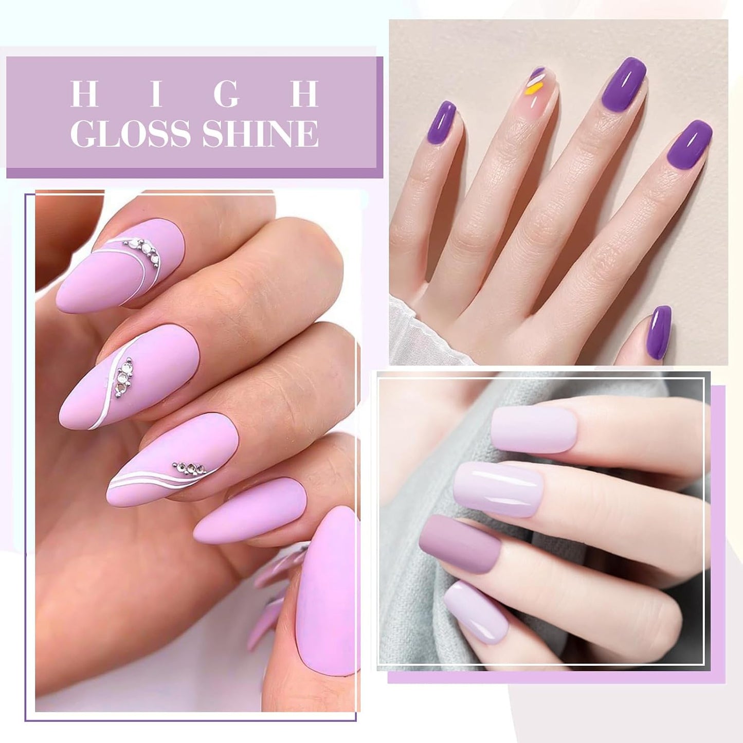 Jelly Nude Pink Gel Nail Polish Set - 6 Pcs Soak Off LED Gel Manicure Kit