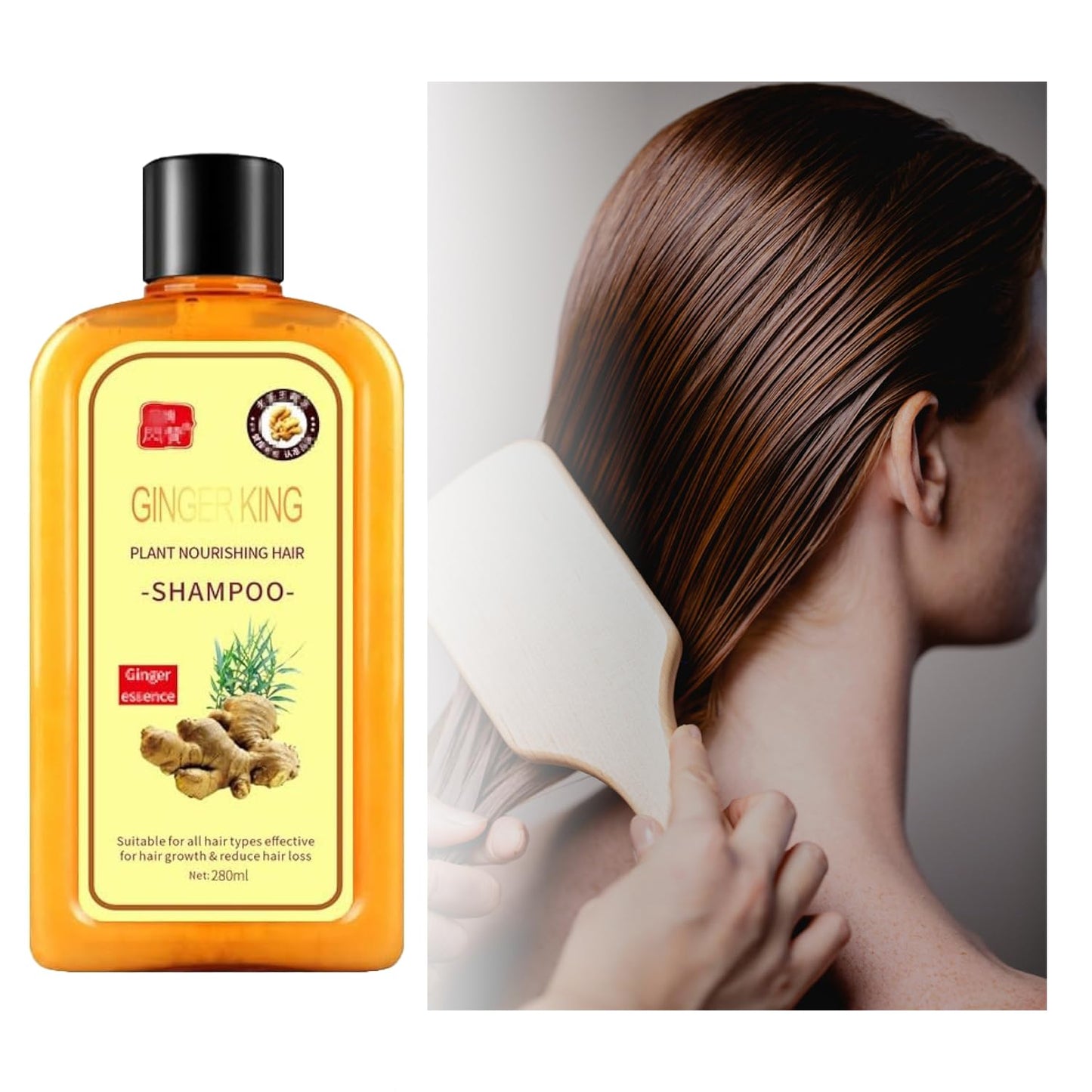 Ginaday Ginger Hair Regrowth Shampoo - Anti-Hair Loss & Fall Treatment (500ML)