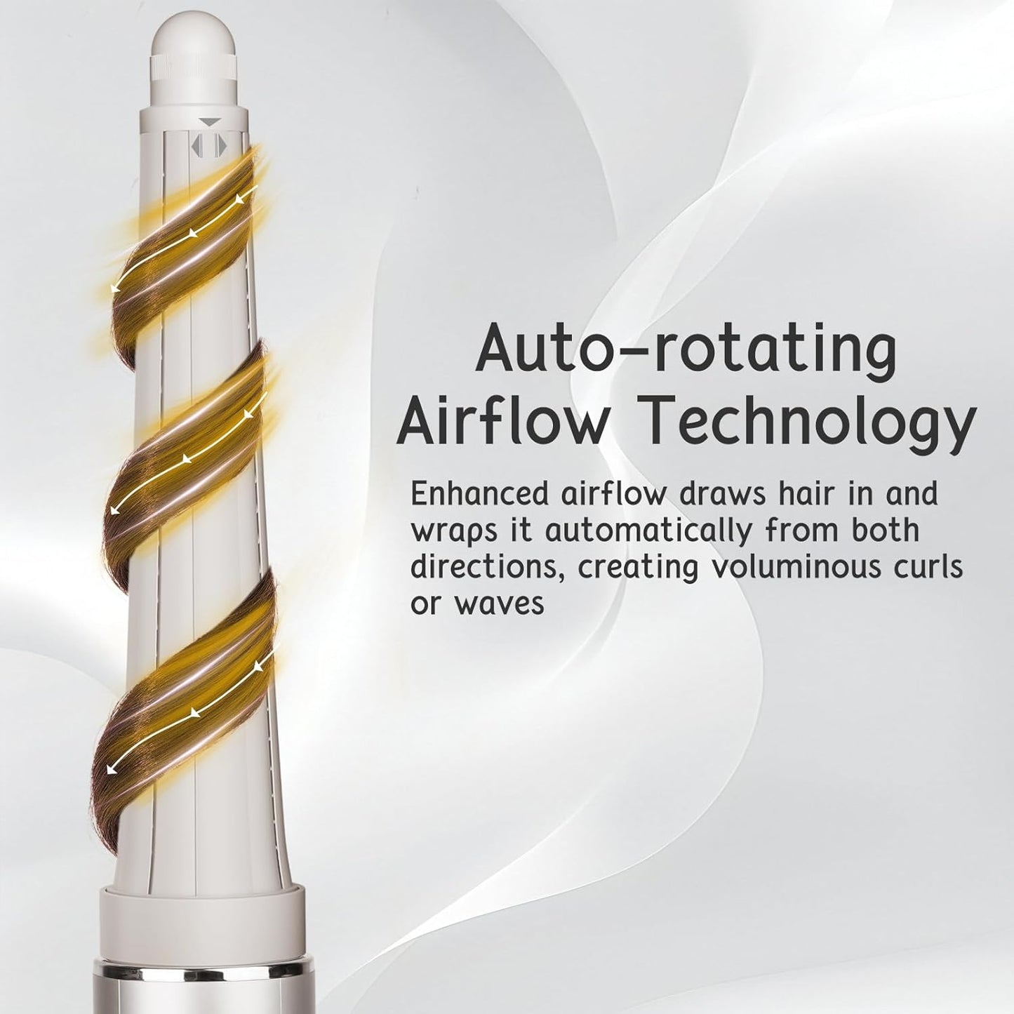 Conical Curling Barrel for Shark Flexstyle - 0.78-1.4 Inch Attachment for Long Hair