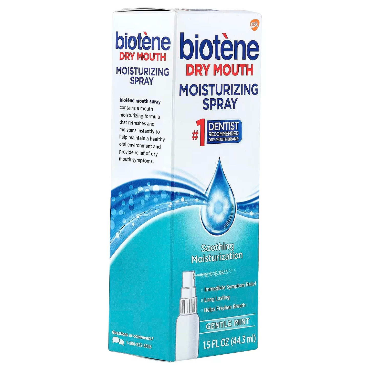 Biotene Dry Mouth Moisturizing Spray Gentle Mint 1.5 Oz (pack of 10)