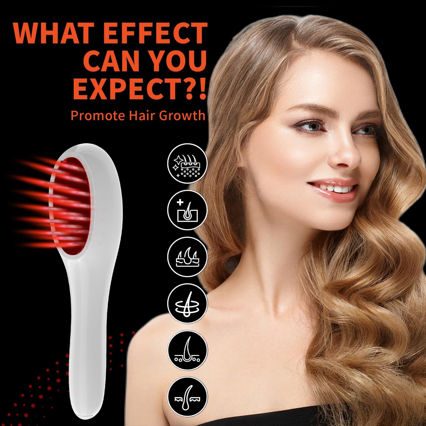 PUPCA Laser Therapy Hair Growth Comb, Hand-Held Comb-Shaped Low Level Laser Therapy To Promote Hair Growth in Women and Men