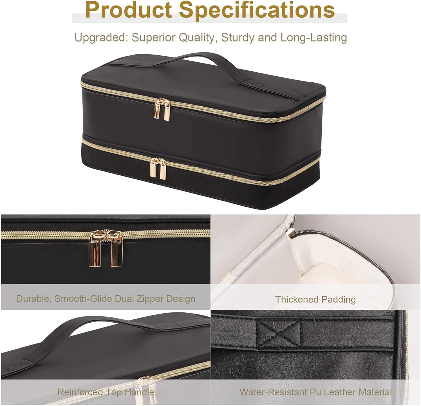 Dyson Airwrap Travel Case - Double-Layer Storage Bag for Shark Hair Dryer & Attachments
