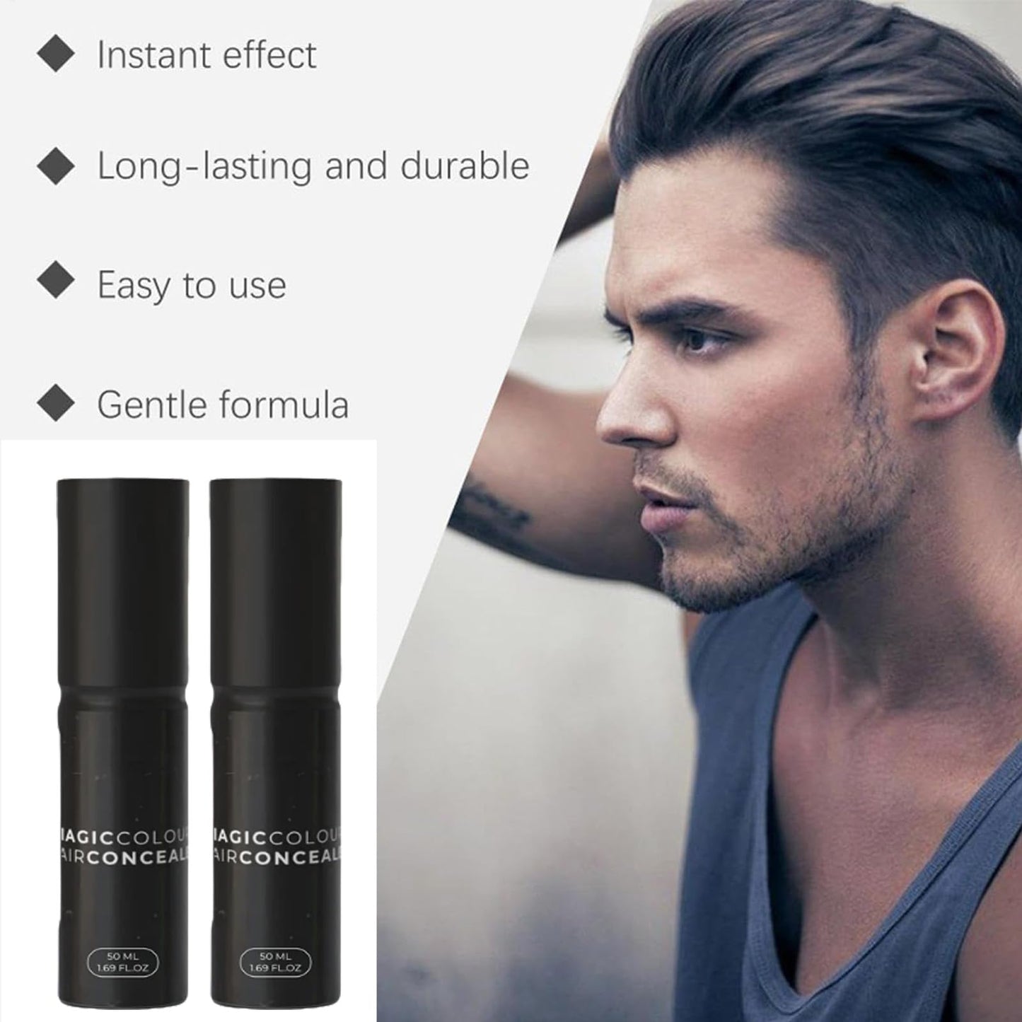 Tiveno Hair Concealer Cream, Magi ccolour Hair Concealer 50ml, Hairfillup Concealers, For Women and Men for a Natural Volumized Look (Light Brown)