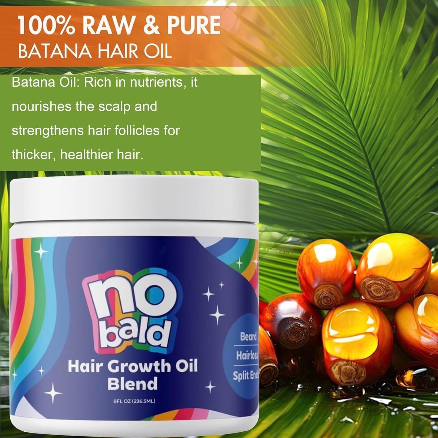 No Bald Hair Growth Oil Blend - Hair Mask for Hair Growth