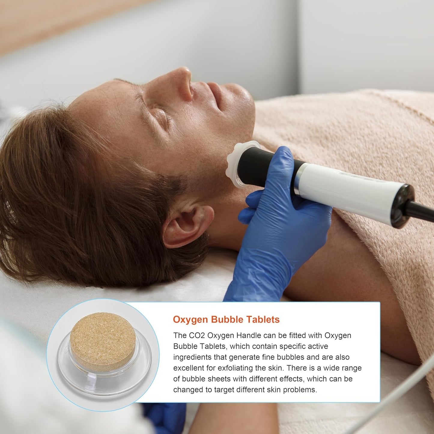 Elitzia 3-in-1 Oxygenating Facial Device CO2 Nano Bubbles Deep Pore Cleanser Revitalizing Massage & Serum Booster for Beauty Salon Spa ETL10