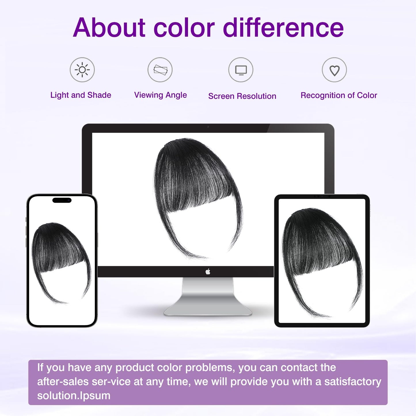 ELEFOCUS Clip-on Natural Black Human Hair Extensions - Wispy Bangs with Temples for Daily Wear