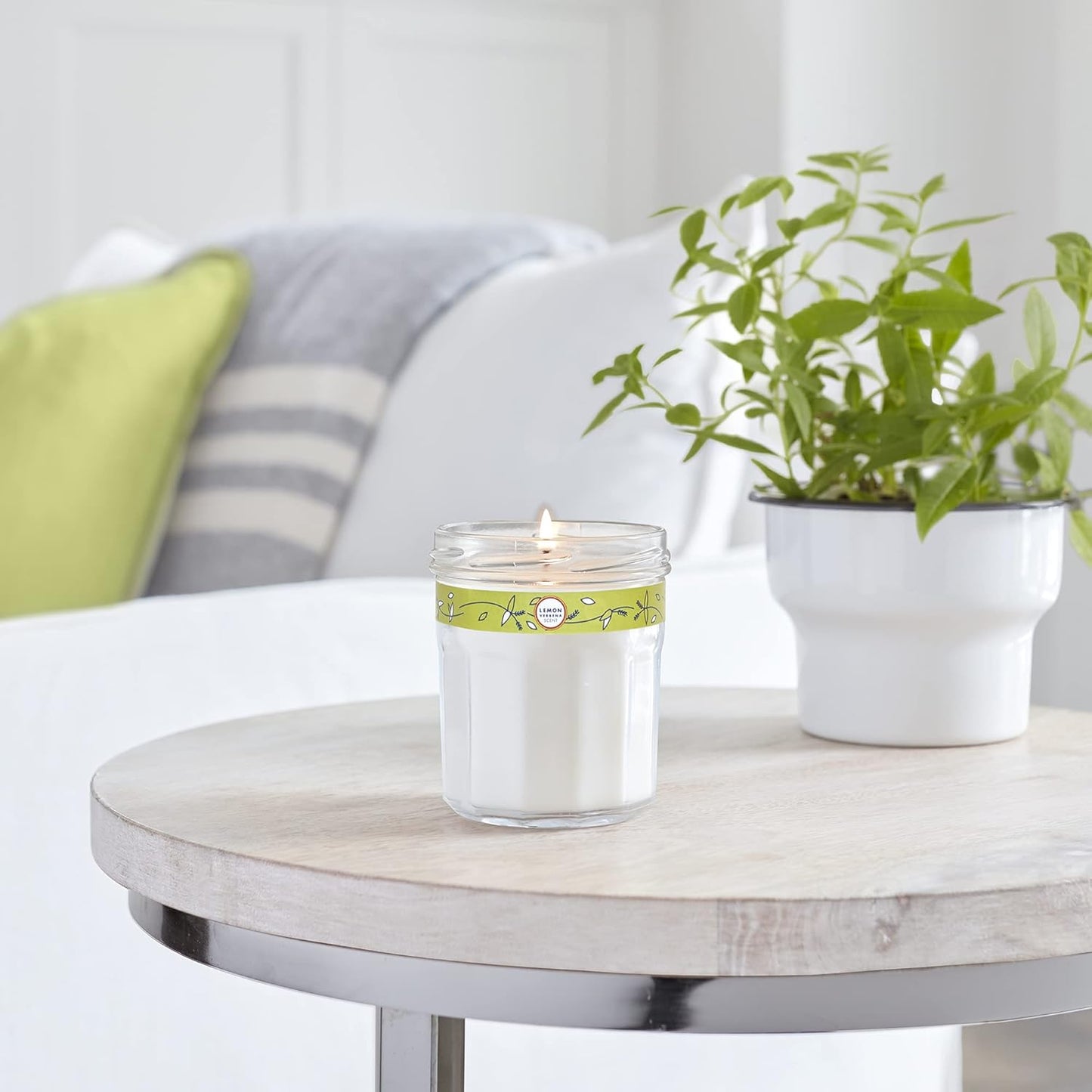 Mrs. Meyer's Clean Day Lemon Verbena Soy Candle - 35 Hour Burn, Aromatherapy, 7.2 oz