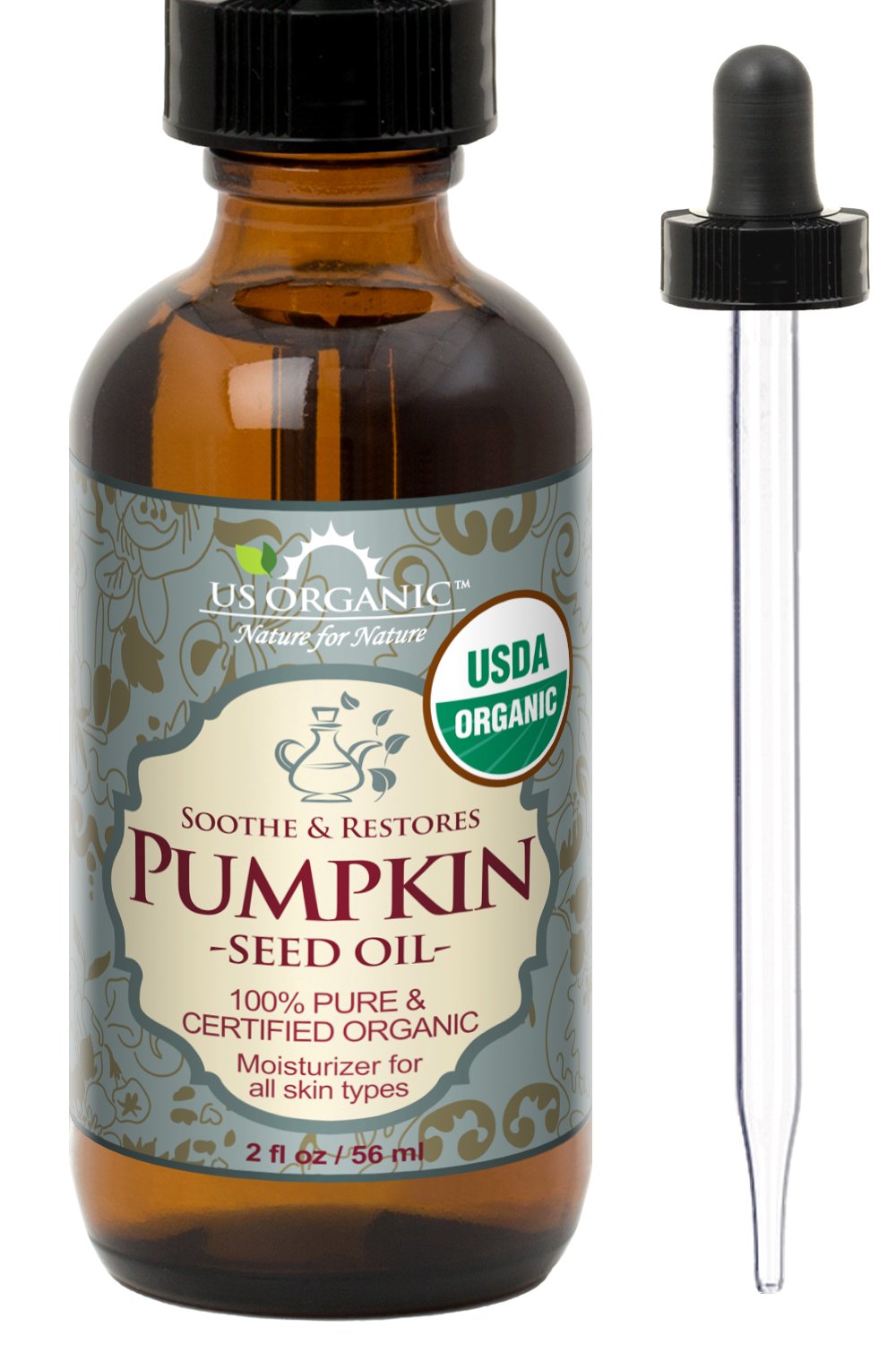 USDA Organic Sea Buckthorn Oil - 100% Pure Virgin, Anti-Aging Face & Hair Treatment, 1 oz