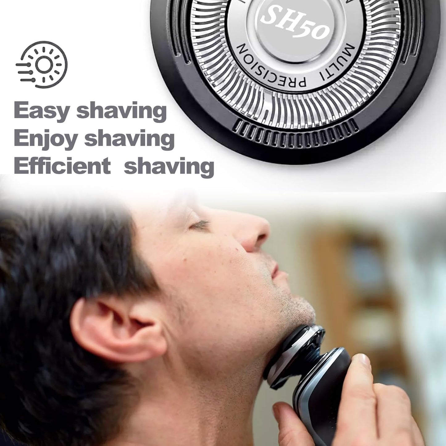 Philips Norelco Series 5000 Shaver Replacement Heads - 6-Pack Rotary Blades for Fast, Smooth Shaving