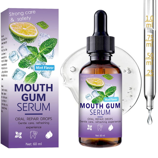 ZANGLEX Gum Restore Drops - 60ML Gum Repair for Receding Gums Treatment, Gum Regrowth Treatment Drops for Dry Mouth, Stain Removal & Bad Breath Treatment for Adults, Instant Fresh Breath