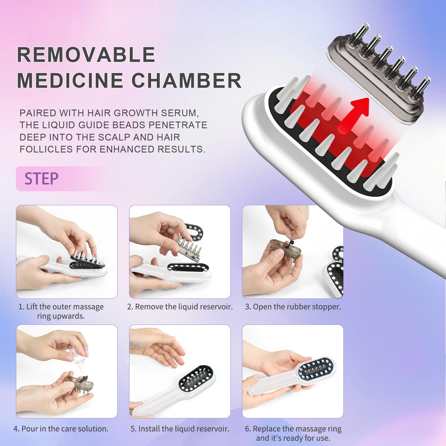 Laser Hair Growth Comb - Handheld Hair Growth Comb Device Promotes Hair Growth for Thicker, Healthier Hair
