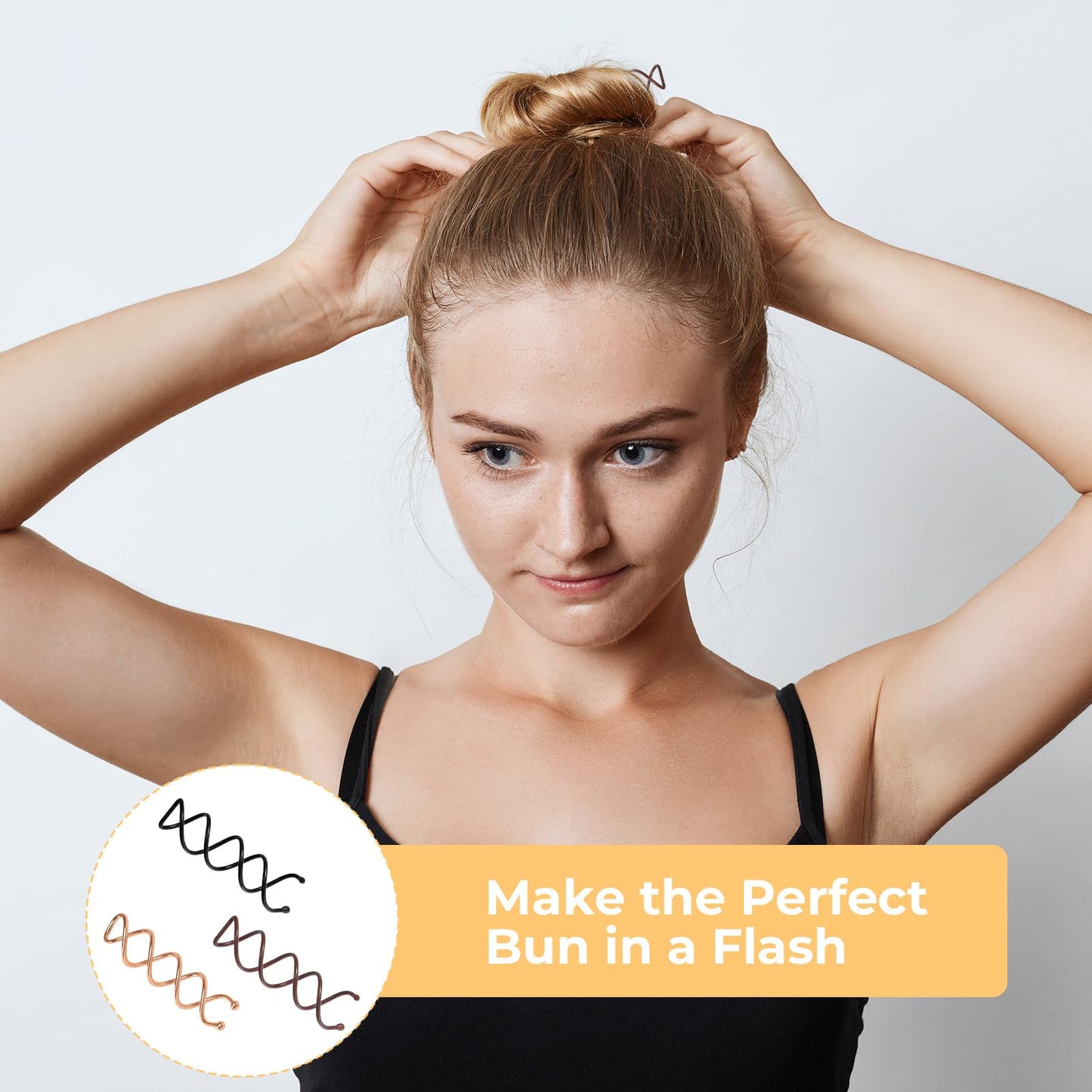 30 Pcs 3 Colors Spiral Bobby Pins, Spiral Hair Pins, Alloy Spin Pin, Non-Scratch Round Clip & Bun Twist for Girls Women, Perfect Fashion Small Bun Bobbypins, Easy & Fast Use(2.36 Inches)