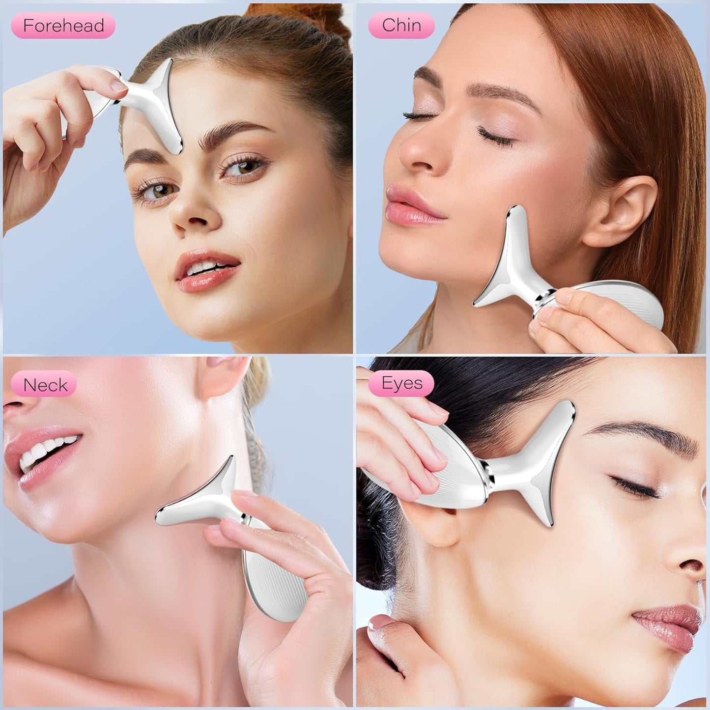YourMate 3-in-1 Face & Neck Massager - Skin Care Tool for Tension Relief & Boosting Radiance