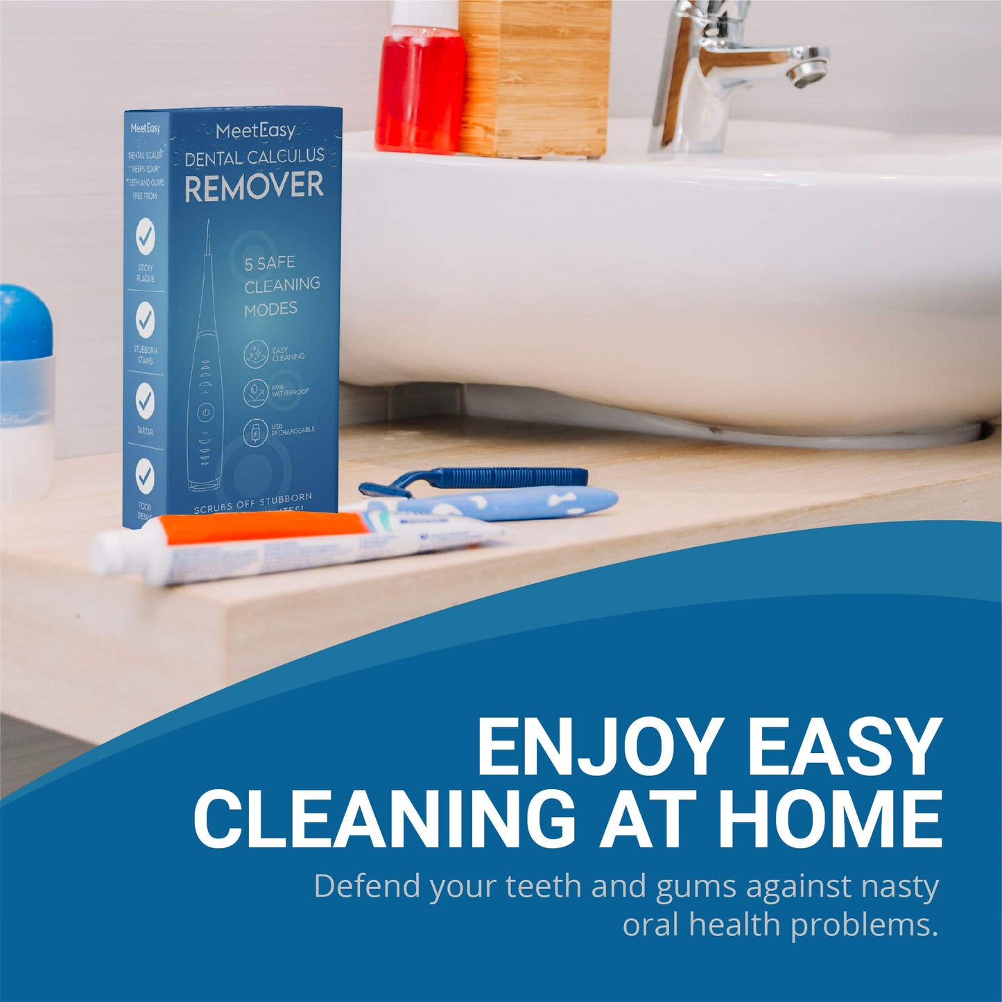 MeetEasy Dental Cleaner Tool Kit - Dental Care for Adult - 100% Proven Safe