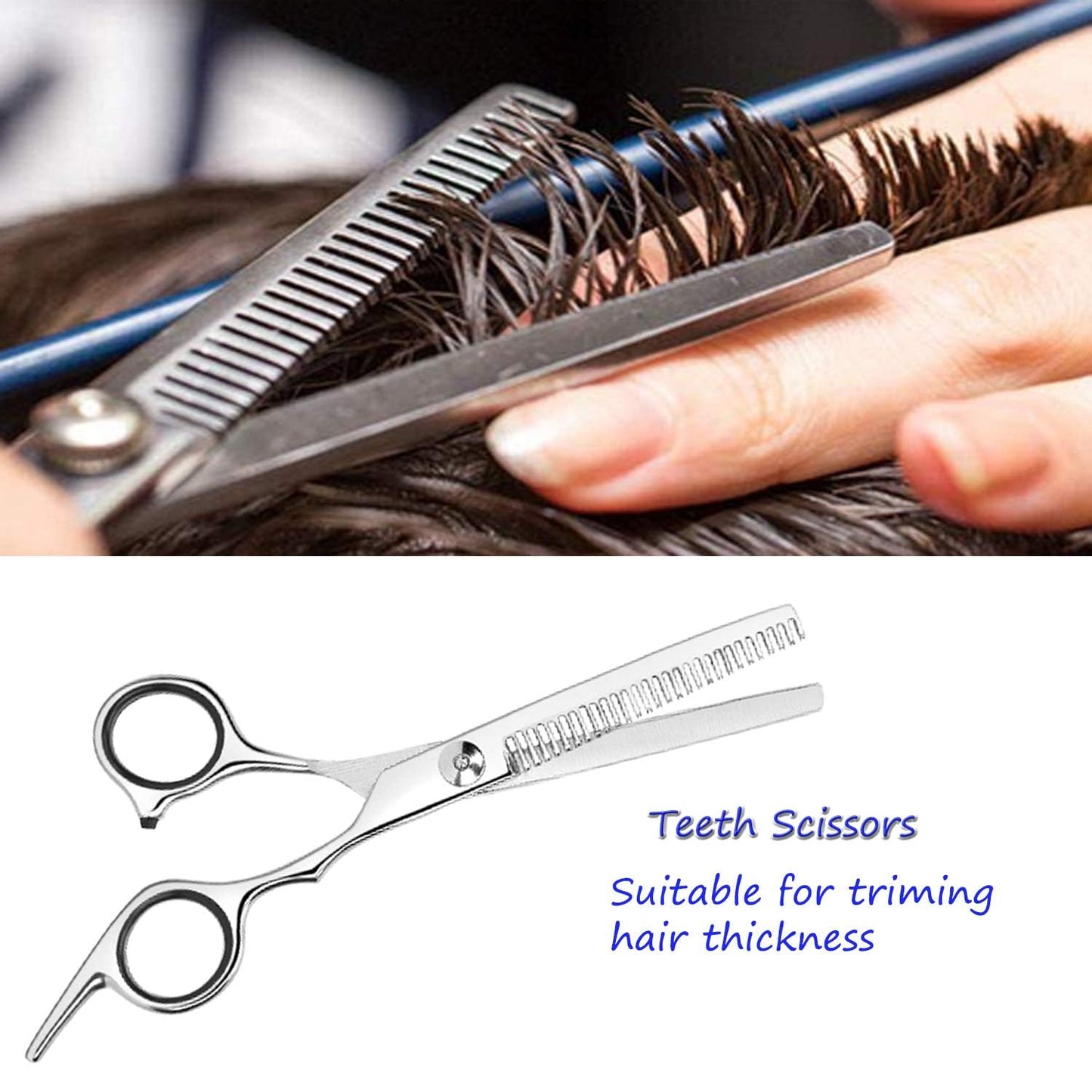 Essoy Professional Thinning Shears - 6.5-Inch Hair Cutting Scissors with Stainless Steel Blades, Fine Adjustment Screw for Home Salon, Barber and Hairdressing