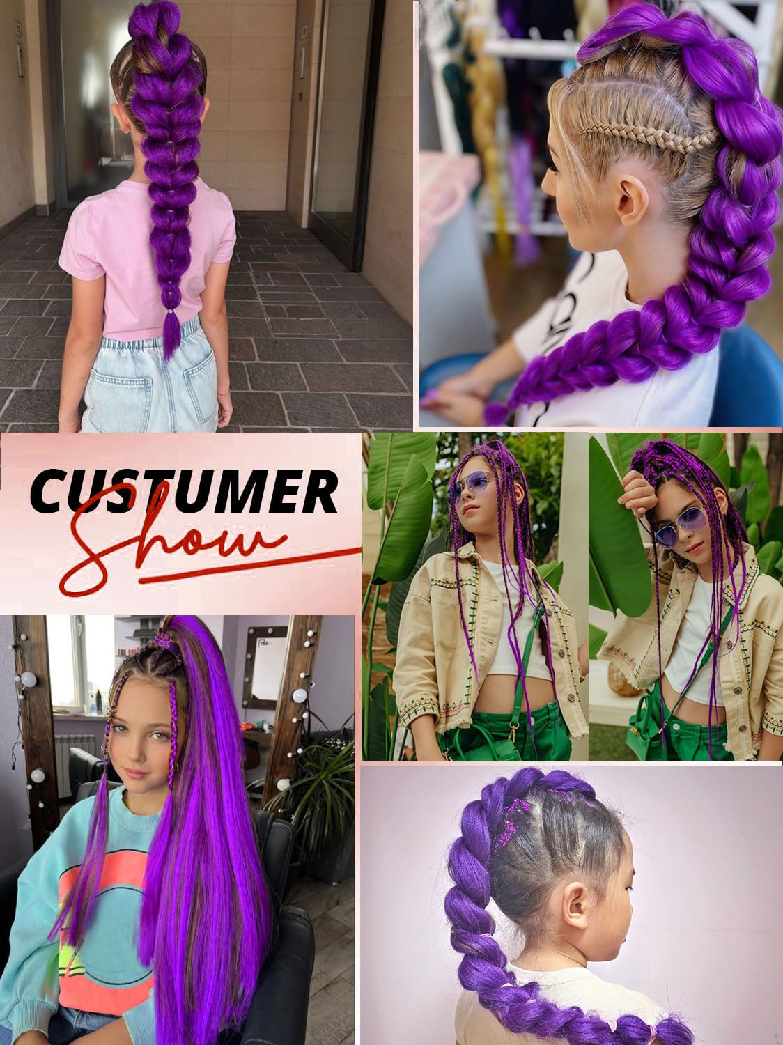 24-Inch Pre-Stretched Braiding Hair - 8 Packs Soft Yaki Texture for Crochet & Twists