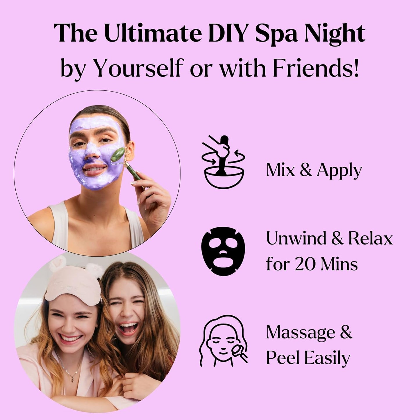 Bulgarian Rose Hydrating Jelly Face Mask - Brightening & Nourishing with Free Jade Roller | 23 Oz Professional Vajacial Mask