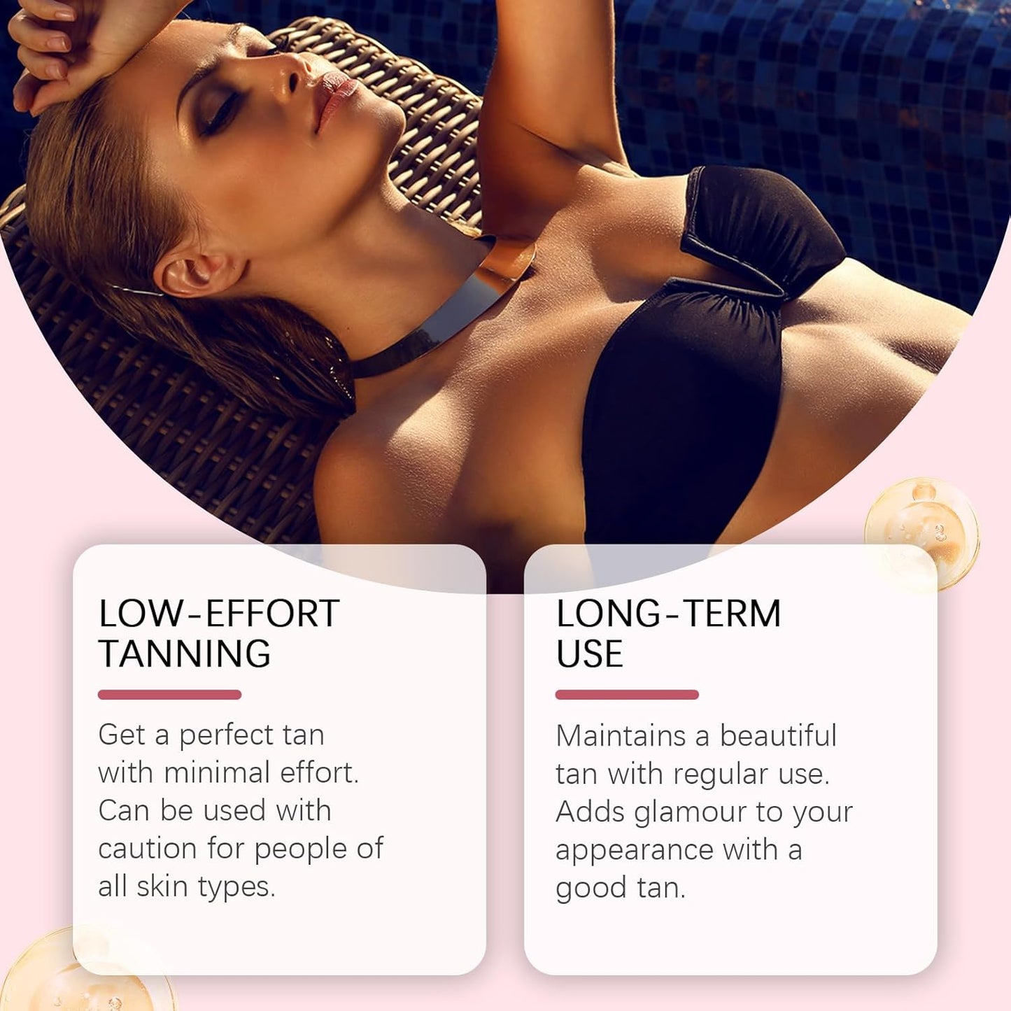 Drinkable Tanning Drops - Moisturizing Bronzing Tanner for Face & Body, 60mL