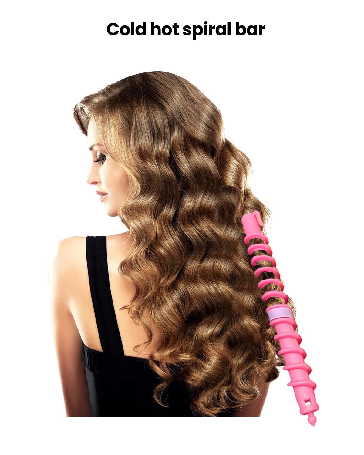 20-Pack Hair Curlers Spiral Perm Rods for Long and Short Hair, 15cm Spiral Curly Heatless Hair Ties for Women, DIY Hair Styling Rollers for Natural Curls and Waves