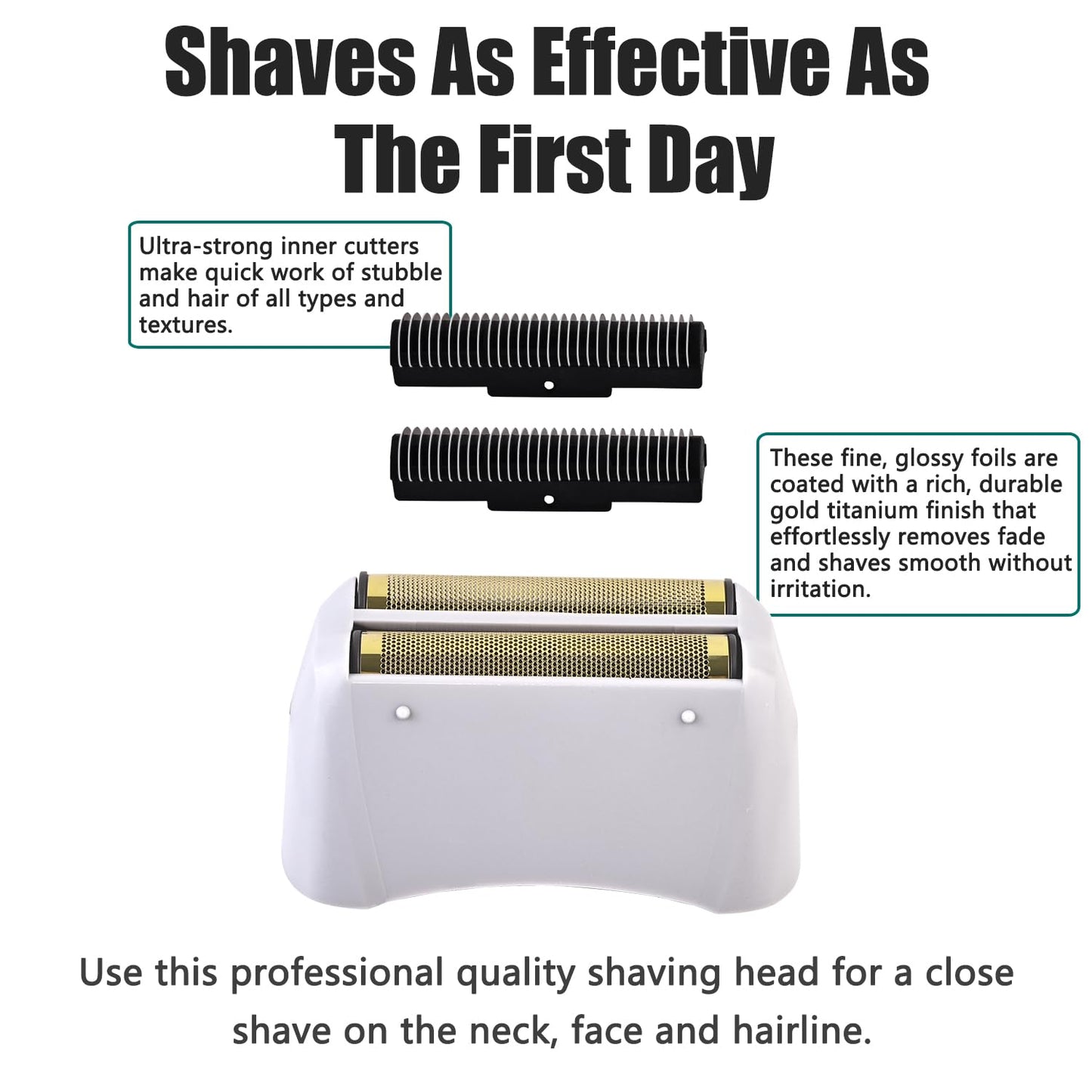 Replacement Foil for Andis Pro Foil Shaver TS-1 TS-2 - Hypoallergenic Gold Foil, 1 Pack