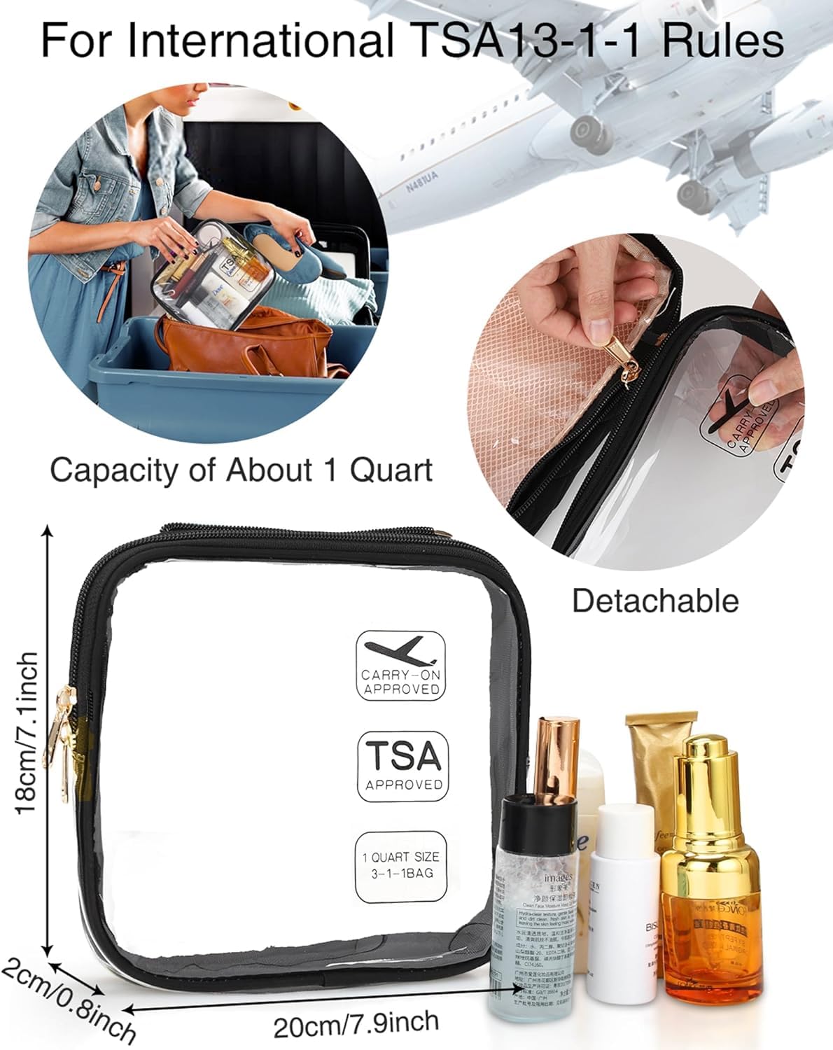 Travel Makeup Bag Hanging Toiletry Bag for Women Men TSA Approved Clear Bag Toiletries Waterproof Cosmetic Bag Toiletry Bag Travel Toiletry Organizer for Bathroom Shower, Black Diamond Grid