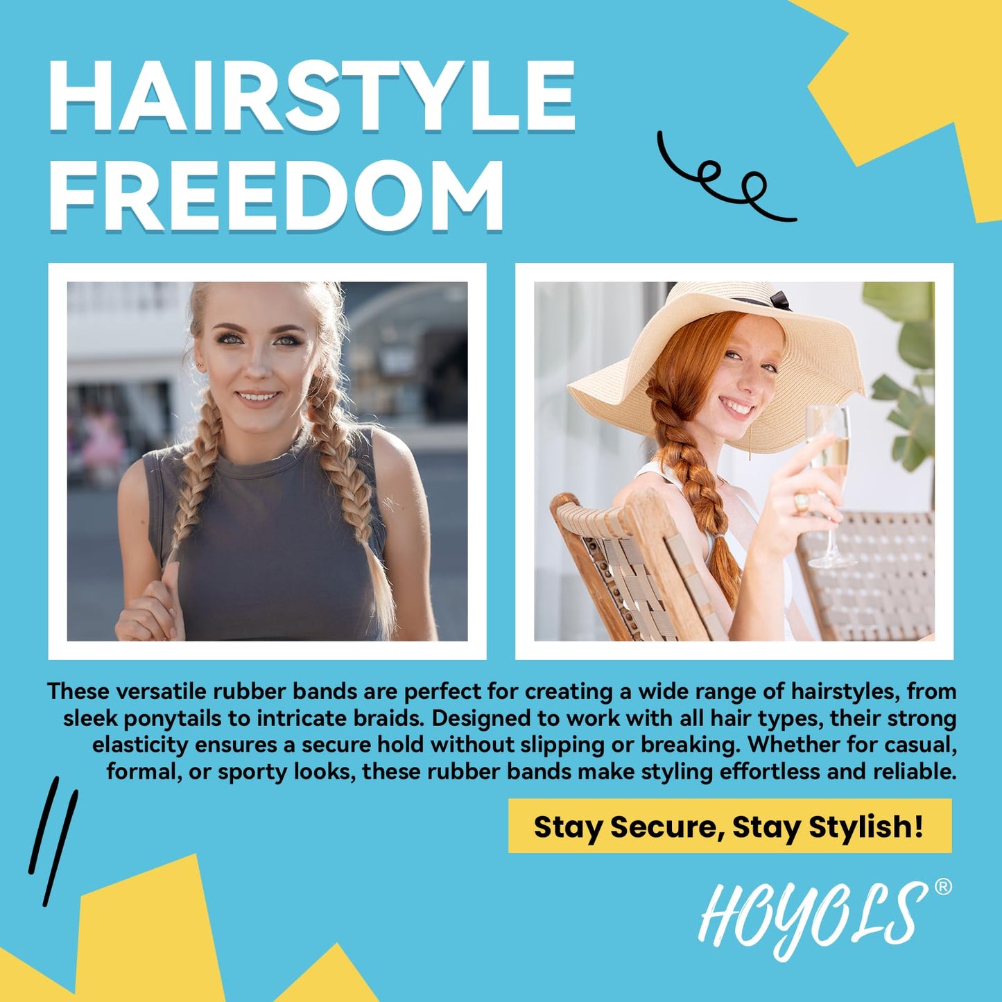 HOYOLS Clear Elastic Hair Rubber Bands, 1500pcs Mini Small Clear Ponytail Elastics Holders for Blond Kids Girls Hair No Crease Damage No Hurt 1 Inch TPU