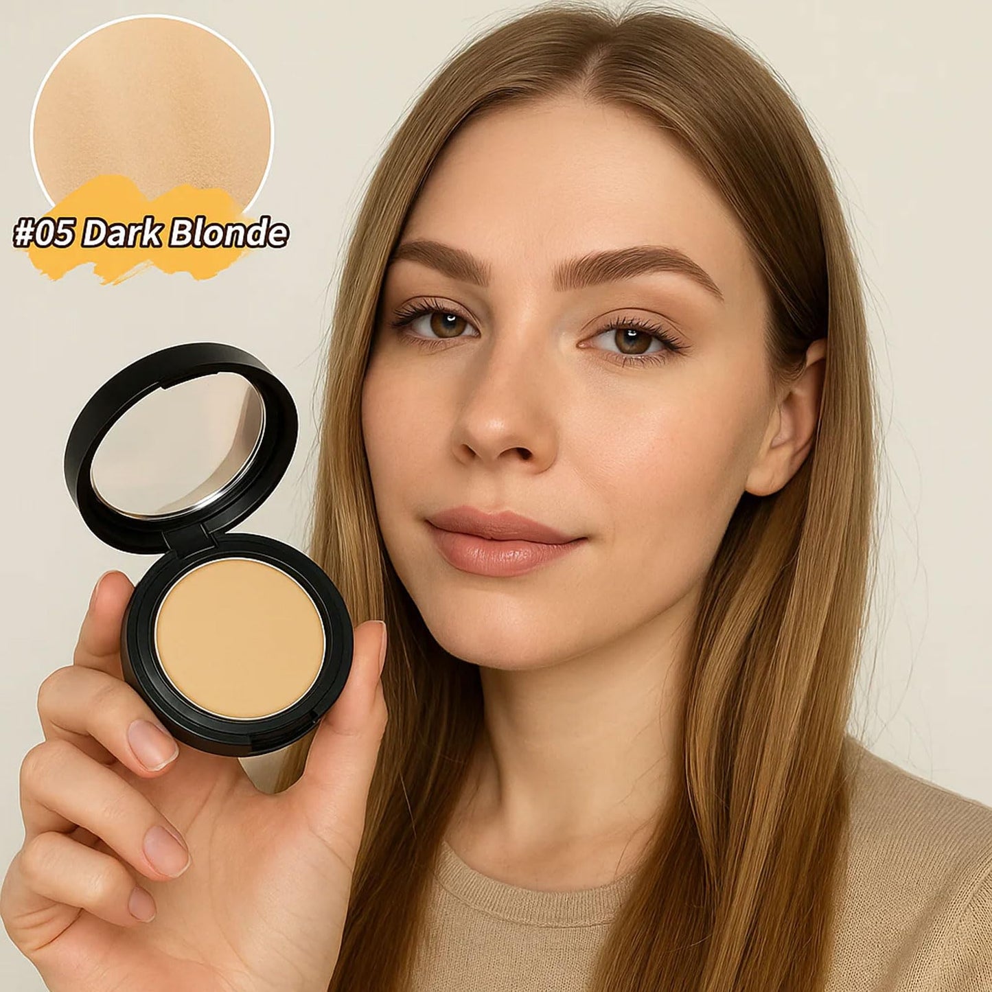 Owlfade - Precision Hairline Powder, Jolly Owls Hairline Shadow Powder, Owl Fade Natural hair Root Touch Up powder, Long-Lasting & Waterproof for Women Men (2PC-Dark Brown, 1)