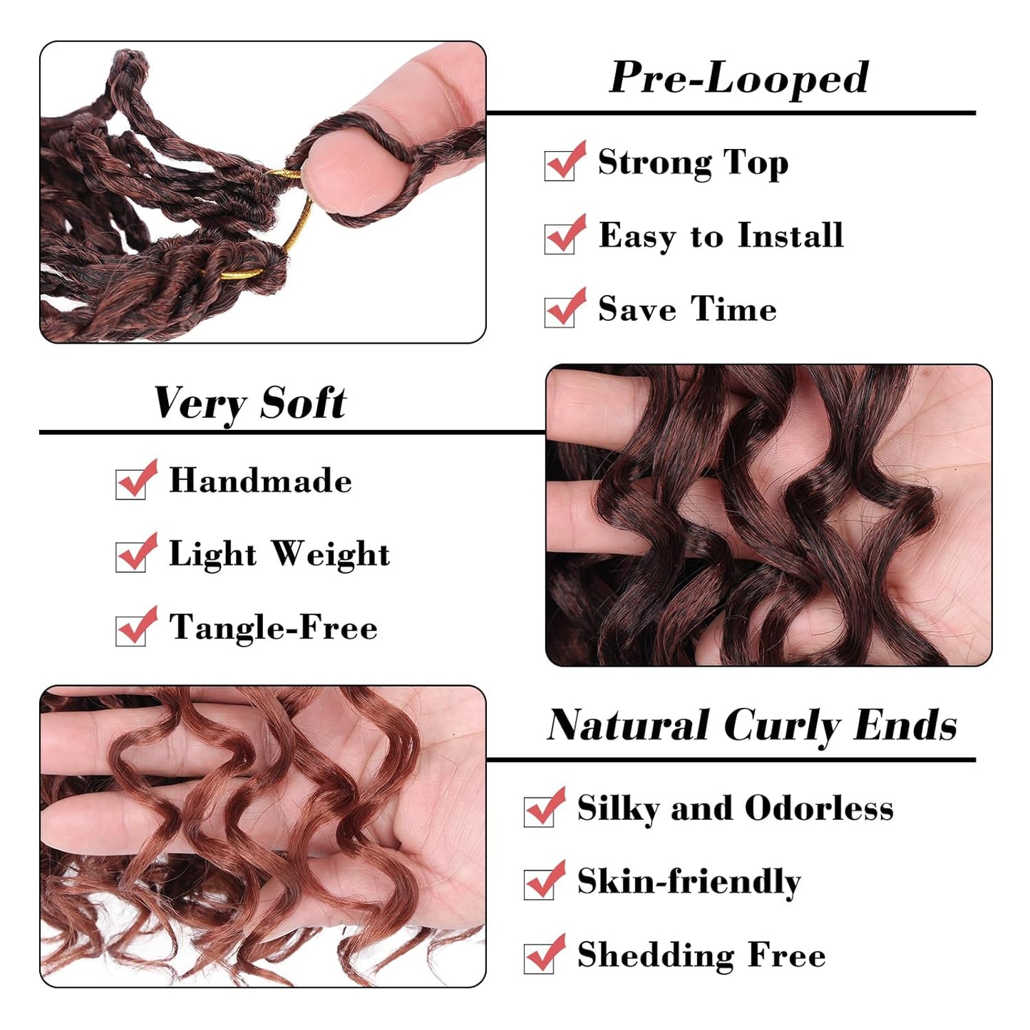 10 Inch Ombre Honey Blonde Gogo Curl Crochet Hair - 8 Packs Ocean Wave Short Curly Braids for Women & Kids