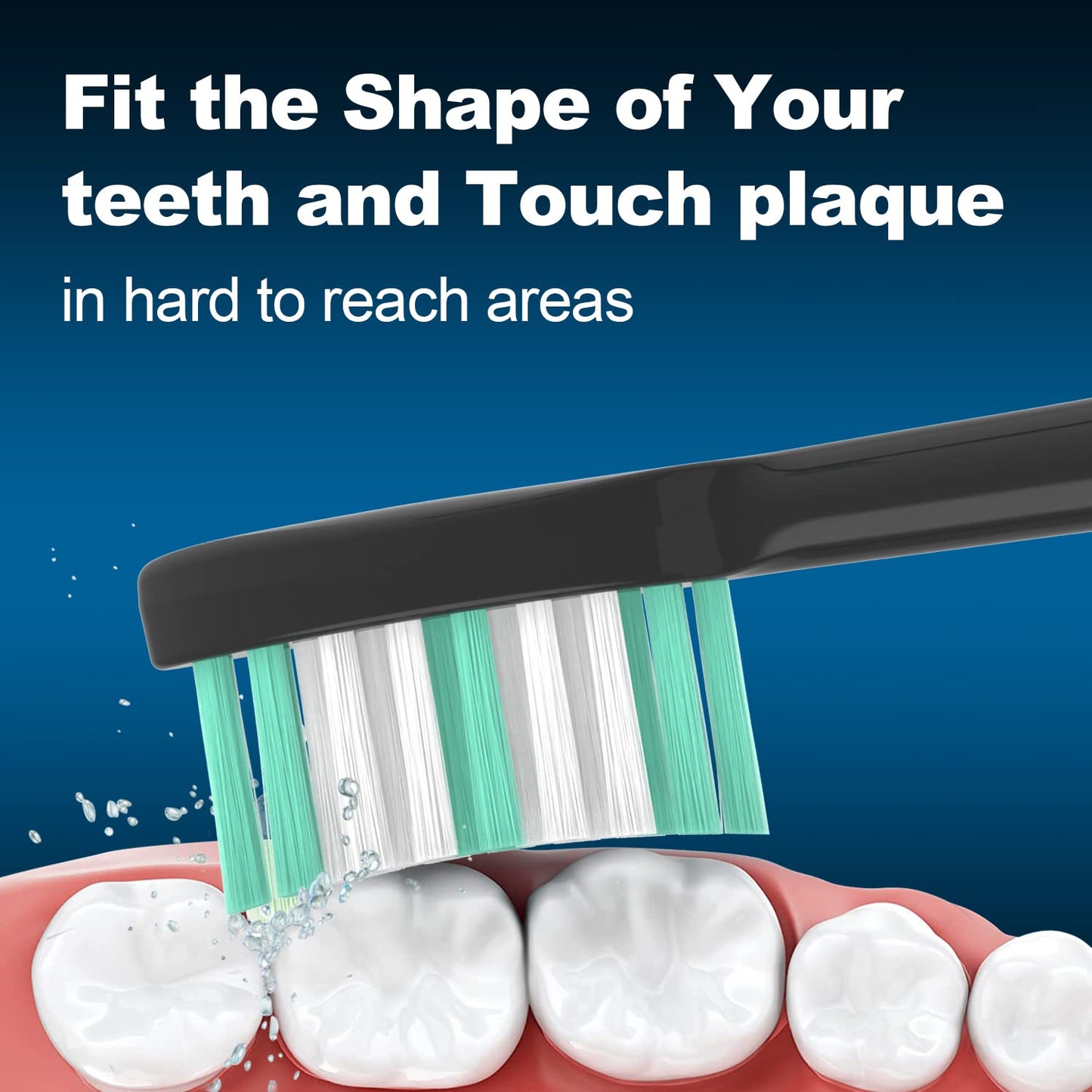 XIAOHEAD Replacement Toothbrush Heads 10 Pack for AquaSonic Black Series and Vibe Series Electric Toothbrush