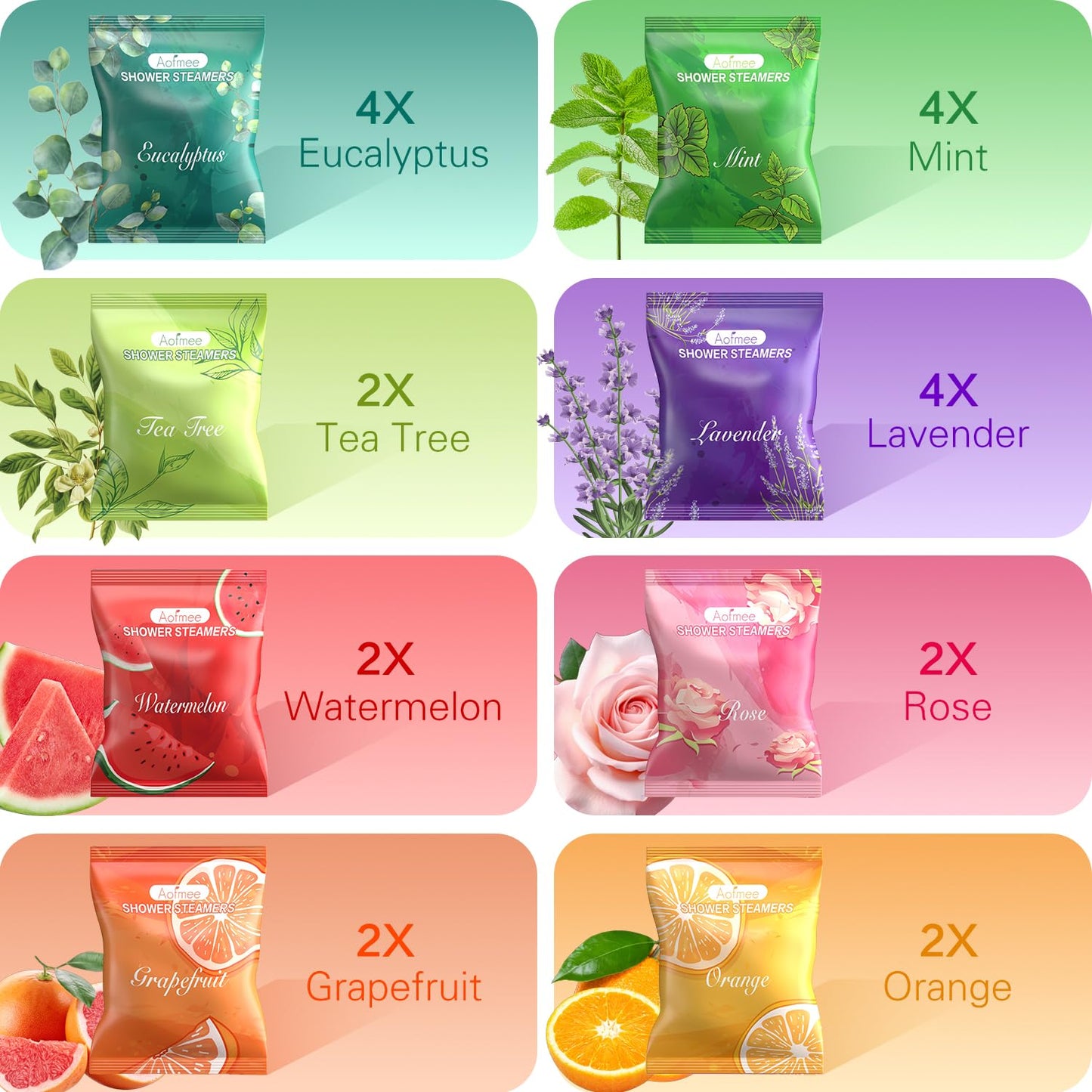 Aofmee Aromatherapy Shower Steamers 22 Pack - Relaxing Shower Bombs with Essential Oils for Spa Gifts, Perfect for Mother's Day & Birthdays