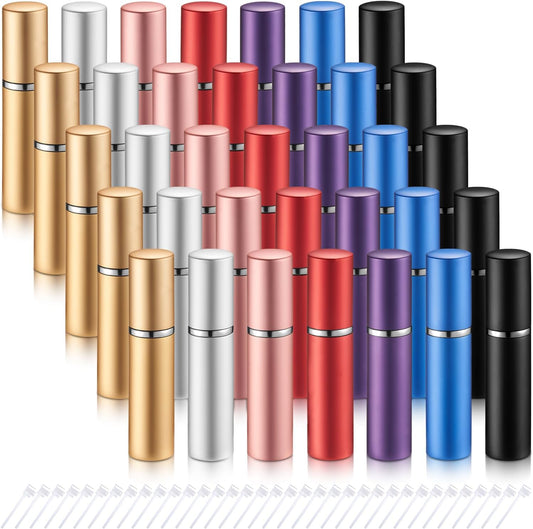 21 Pcs Mini Atomizer Perfume Bottles - 5ml Refillable Travel Sprayers (Multi-Color)