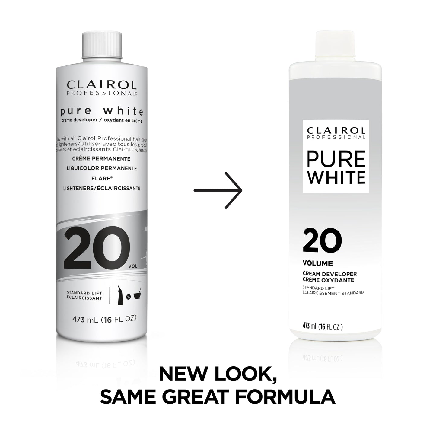 Clairol Professional Pure White 20 volume Crème Developer, 16 oz (Pack of 1)