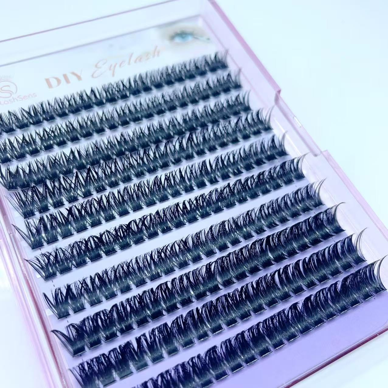 DIY Eyelash Clusters - 80D Volume Wispy Lashes, D Curl 9-16mm, Faux Mink Protein Fiber for Beginners