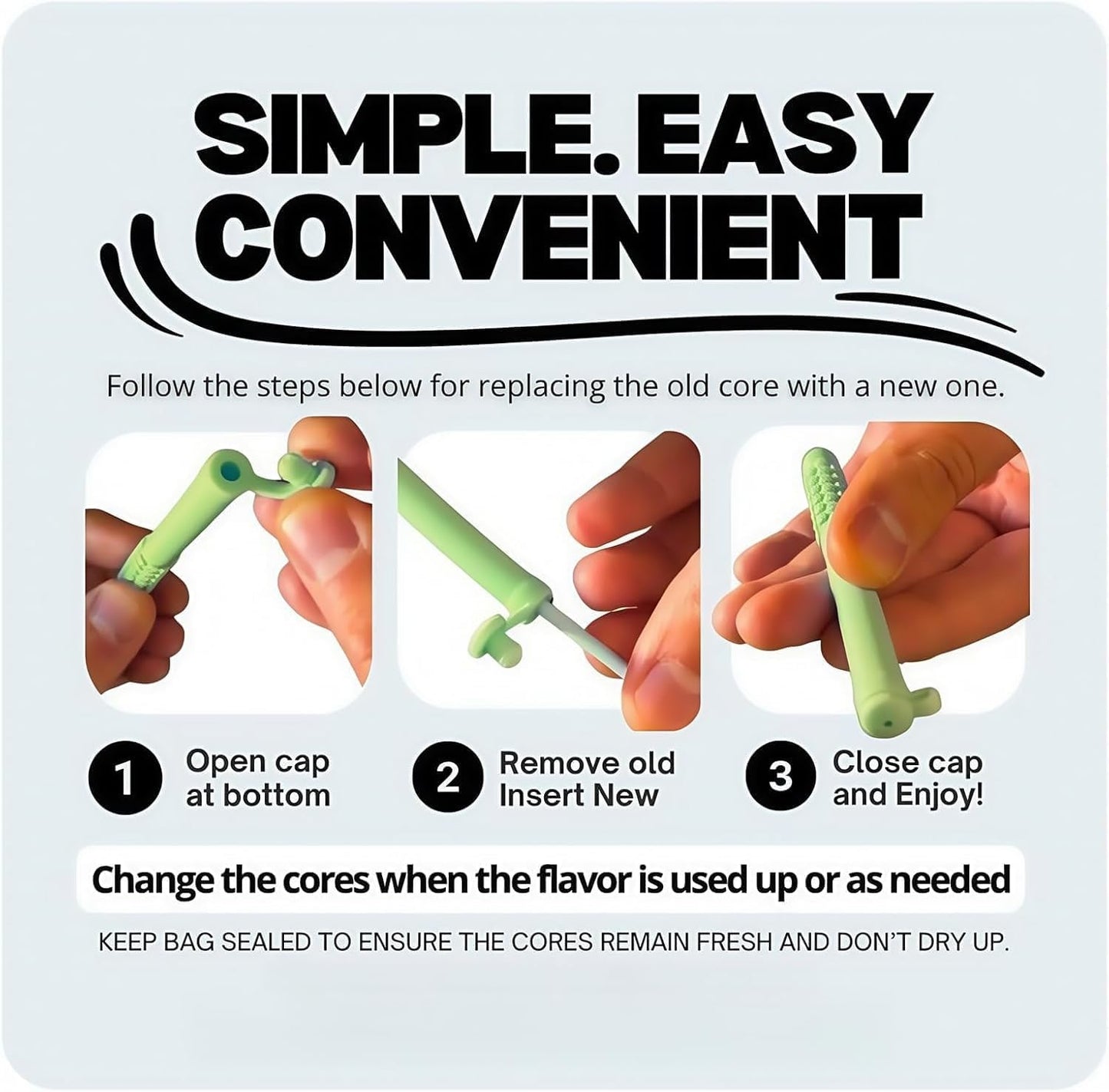 Chewable Breath Sticks containing Essential Oils,chewable Breather Quit Smoking,Stop Smoking Aids Work, Can Taken Anywhere Focus Clear Respiratory