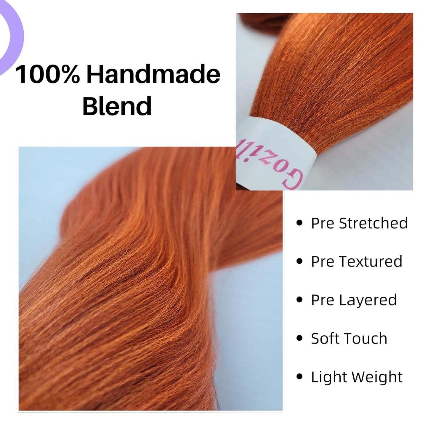 Ash Brown Pre-Stretched Knotless Braiding Hair Extensions - 6 Packs Synthetic Box Braids