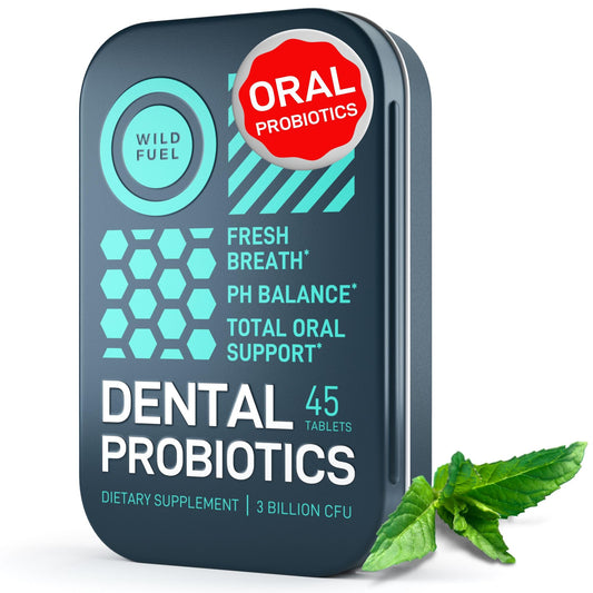 Dental Probiotics for Teeth and Gums - 3 Billion CFU Lactobacillus Salivarius Acidophilus Oral Probiotics for Mouth Bad Breath Treatment for Adults - 45 Mint Tablets for Oral Health in a Travel Tin