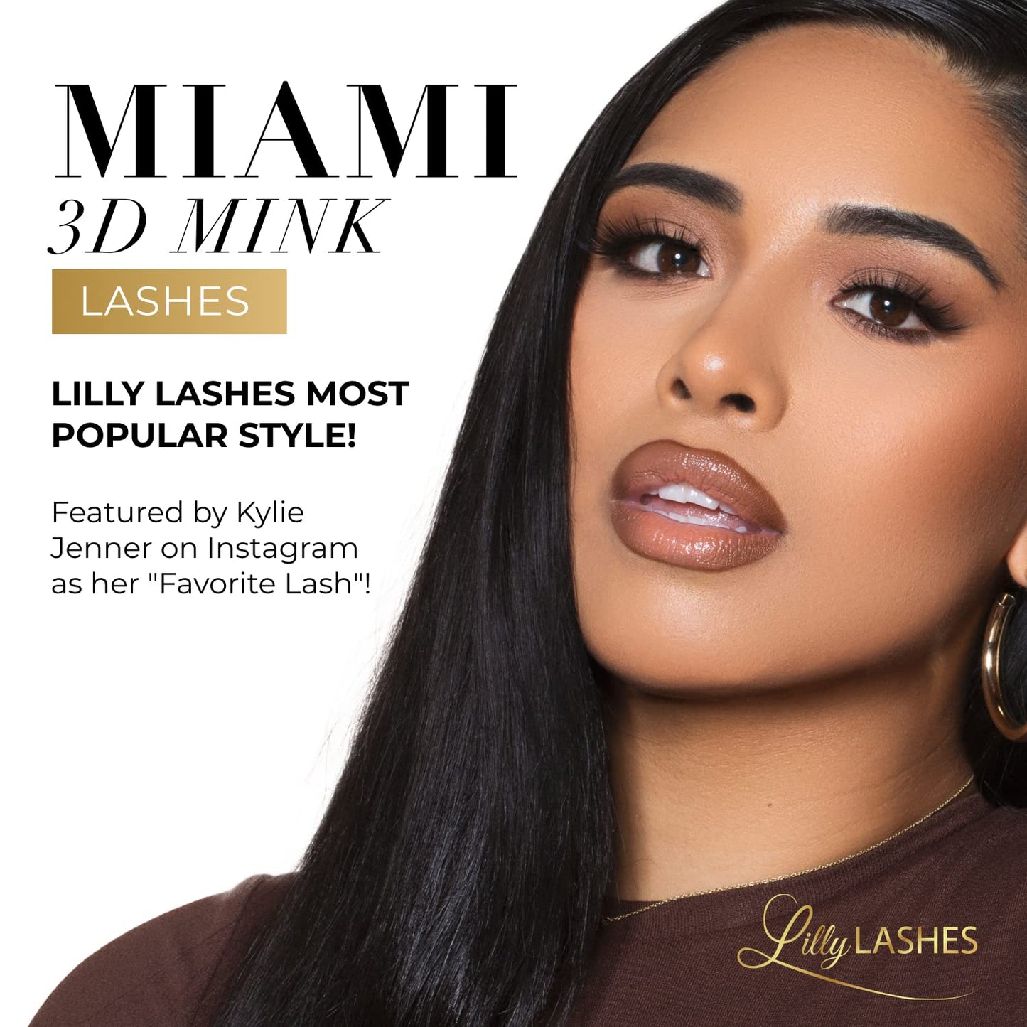 Miami Flare 3D Mink Lashes by Lilly Lashes | Reusable Wispy & Fluffy Strip Eyelashes