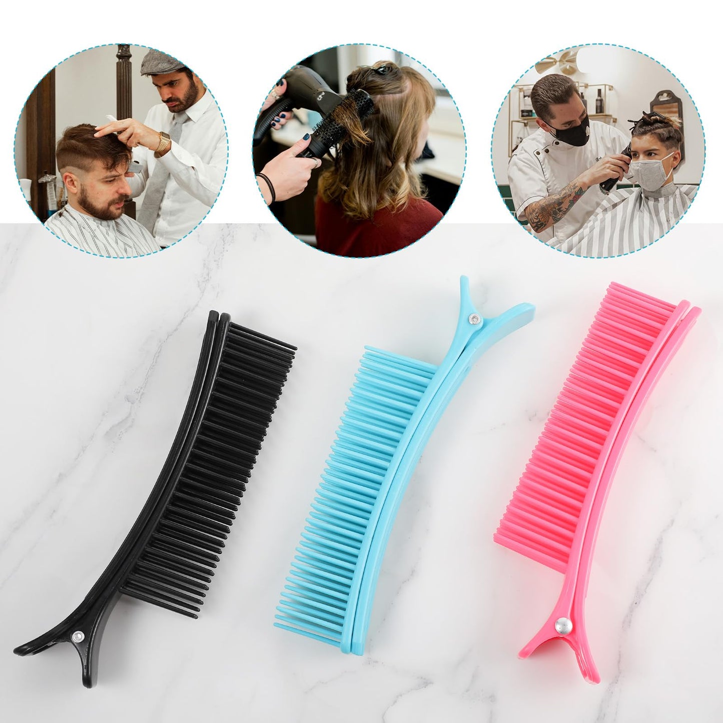 5 Pcs Grip Clips for Hair Sectioning Multifunctional Perm and Dyeing Hair Salon Grip Clip Suitable for Distribution, Styling, Cutting, Dyeing, Salon and Home Diy Hairdressing Essentials